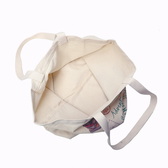 Travelling Library Canvas Tote Bag