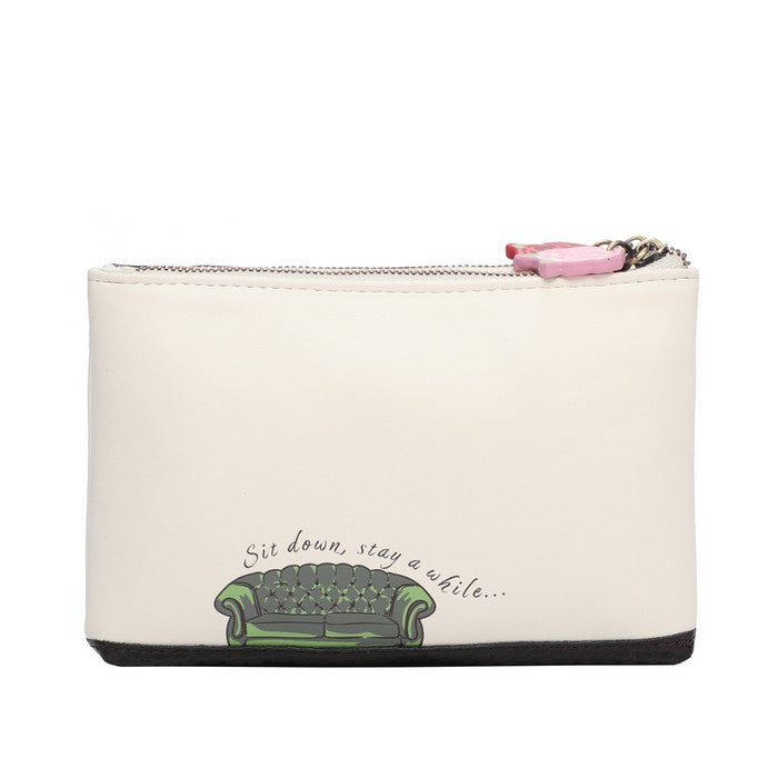 The Cats Ruffle Double Zipper Coin Purse