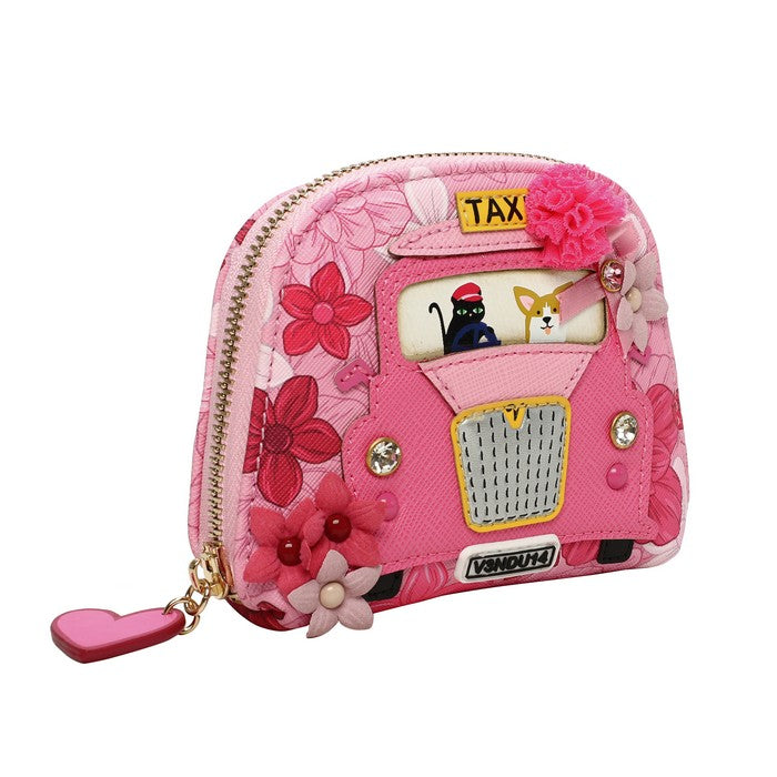 Vendula X Pink Ribbon Foundation - London Cats & Corgis Floral Folding Shopper & Purse