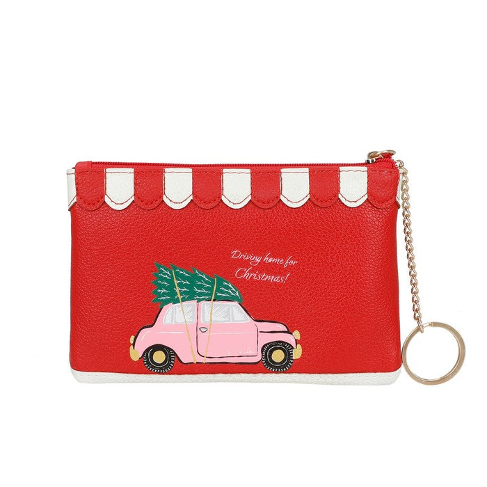Mistletoe Lane Zipper Coin Purse