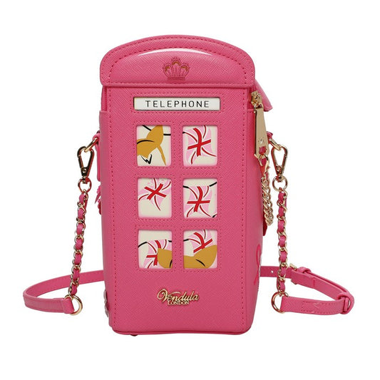 Vendula X Pink Ribbon Foundation - London Cats & Corgis Floral Pink Telephone Box