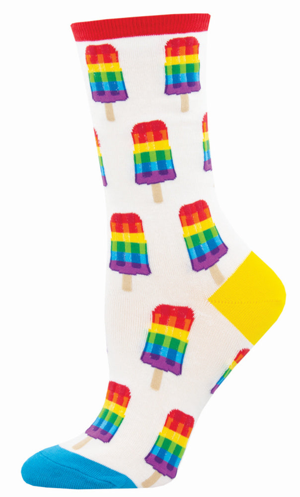 Socksmith Ladies Socks – Rainbow Pops White