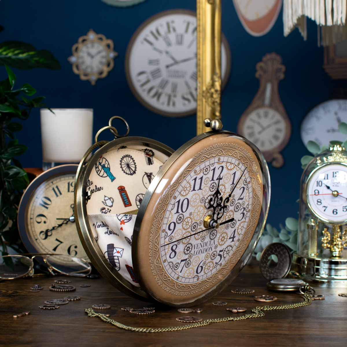 Tick Tock Clock Shop Pocket Watch Bag