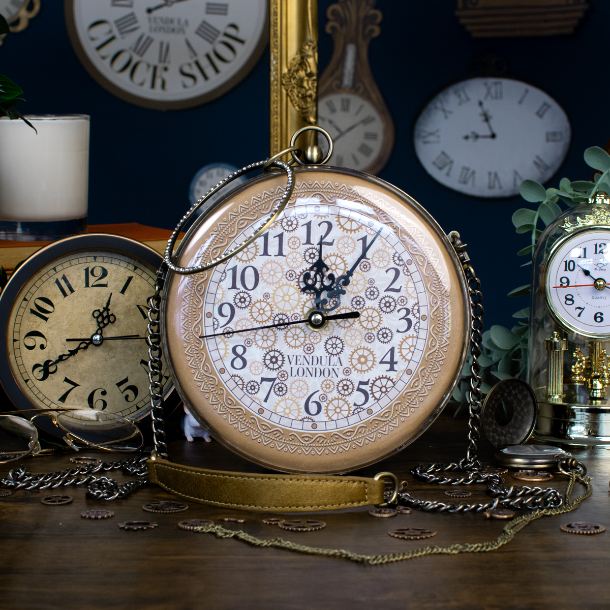 Tick Tock Clock Shop Pocket Watch Bag