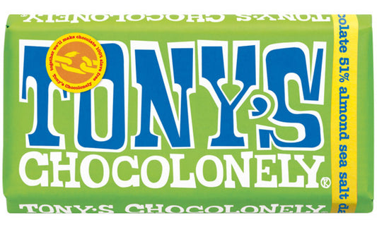 Tony's Chocolonely Dark Almond Sea Salt 51% 180g