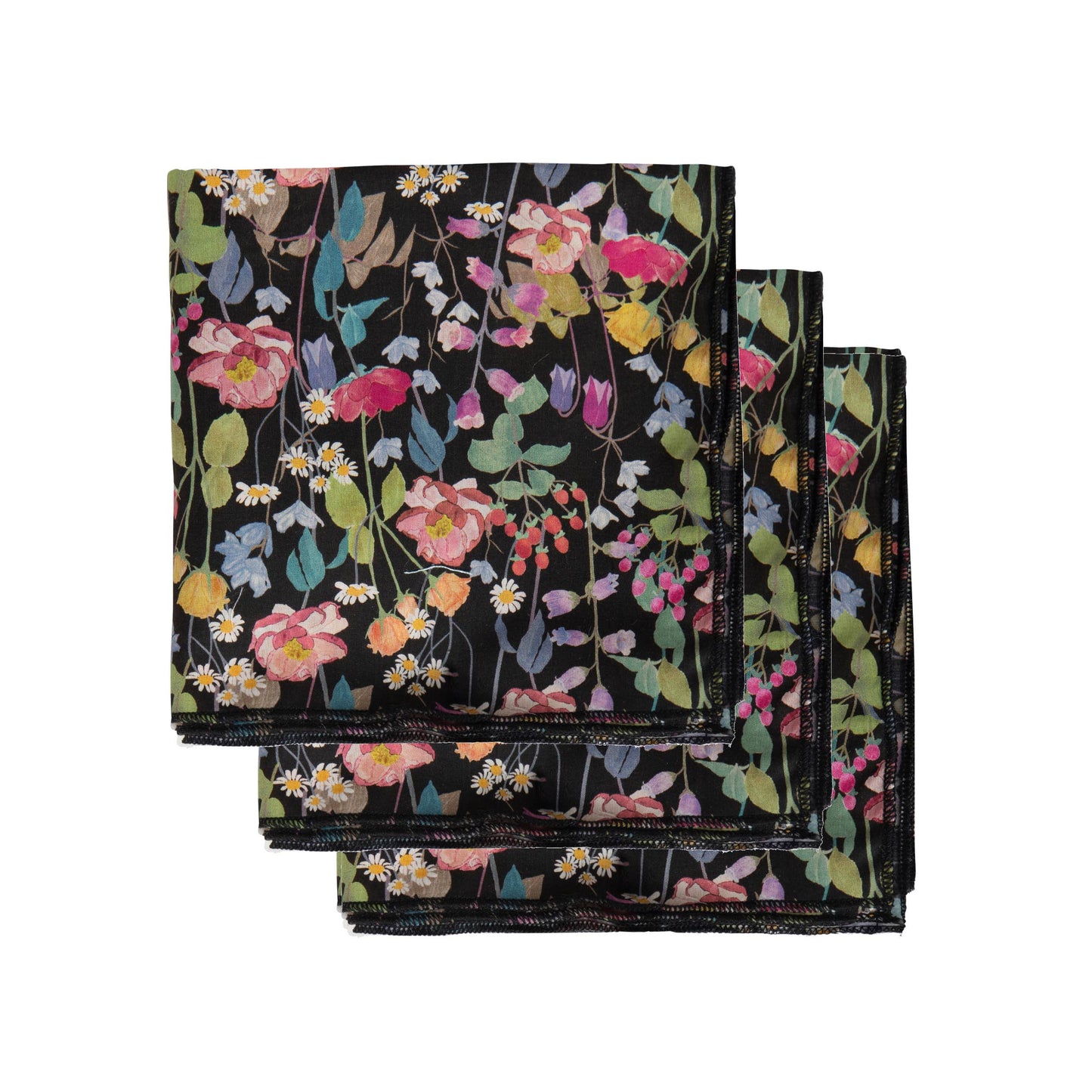 Liberty Set of 3 Handkerchiefs Fairytale Forest