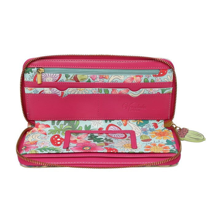 Fairy Village Large Ziparound Crossbody Wallet