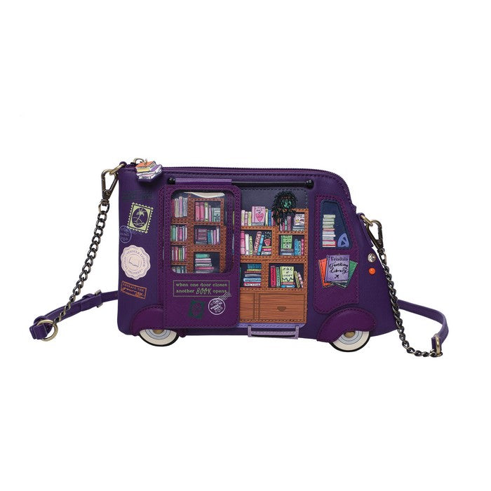 Vendula Travelling Library Truck Crossbody Bag