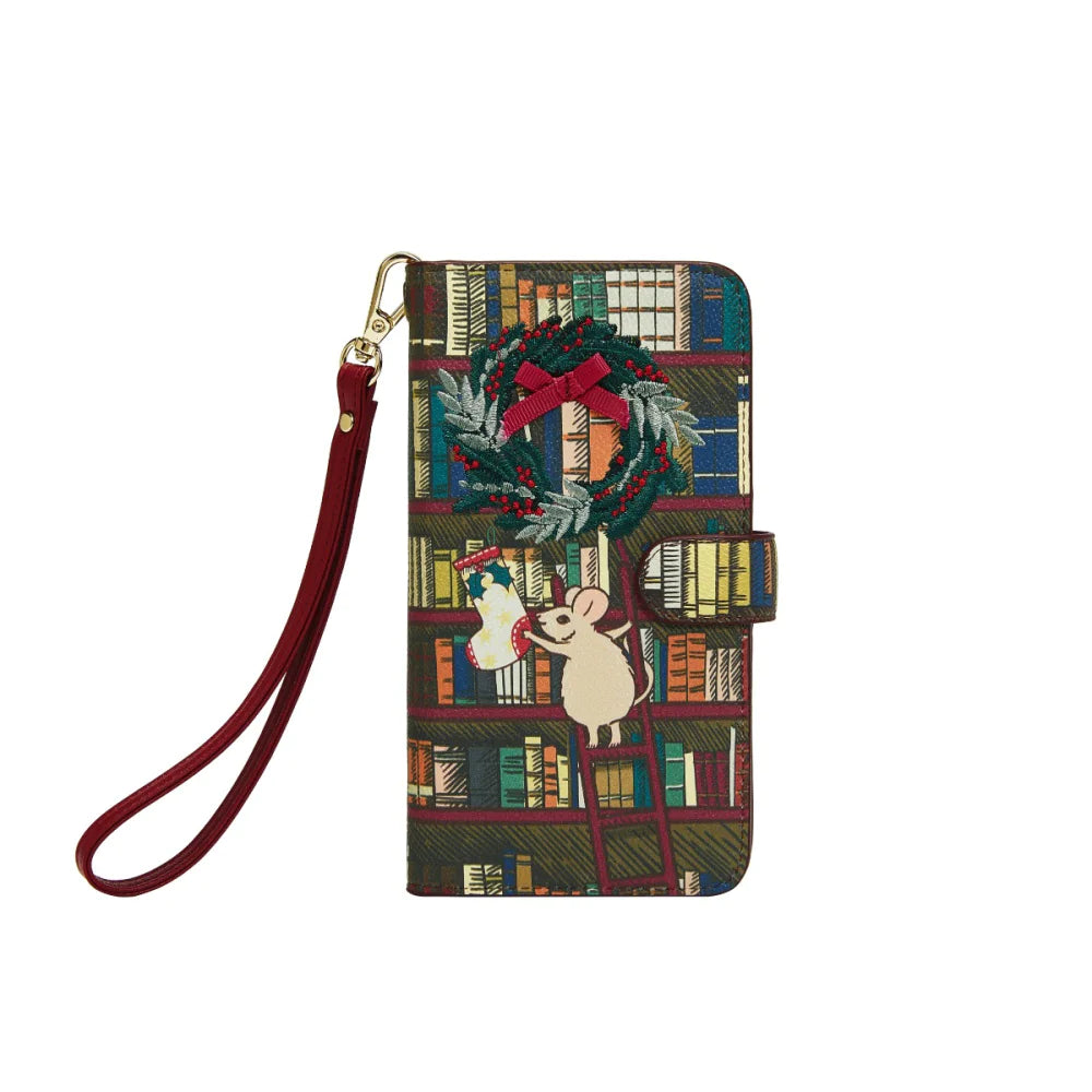 Vendula Christmas Library Universal Flip Phone Case